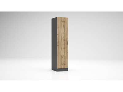 Μονόφυλλη ντουλάπα Apolo 7 ( βοτάν δρυς /ανθρακίτη) 